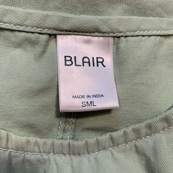 Vintage 90s Embroidered Dress Pistachio Green Pastel Pink Lightweight Denim - Picture 7 of 11